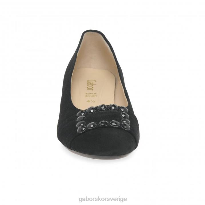 svart mocka Skodon Gabor kvinnor diablo domstol skor 82BP318