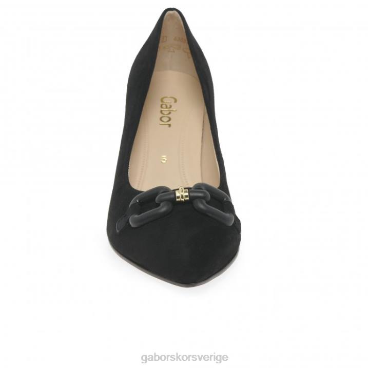 svart mocka Skodon Gabor kvinnor diary court skor 82BP66
