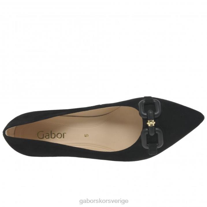 svart mocka Skodon Gabor kvinnor diary court skor 82BP66