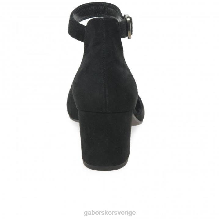 svart mocka Skodon Gabor kvinnor gala open court skor 82BP39