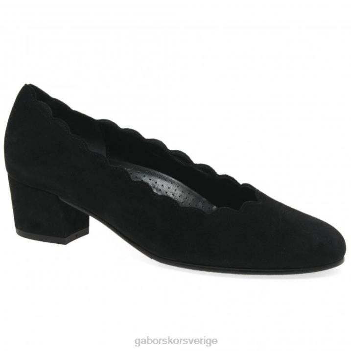 svart mocka Skodon Gabor kvinnor gigi domstol skor 82BP45