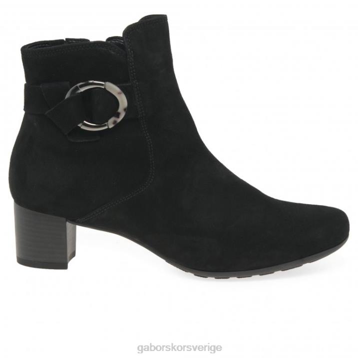 svart mocka Skodon Gabor kvinnor hampa ankelstövlar 82BP202