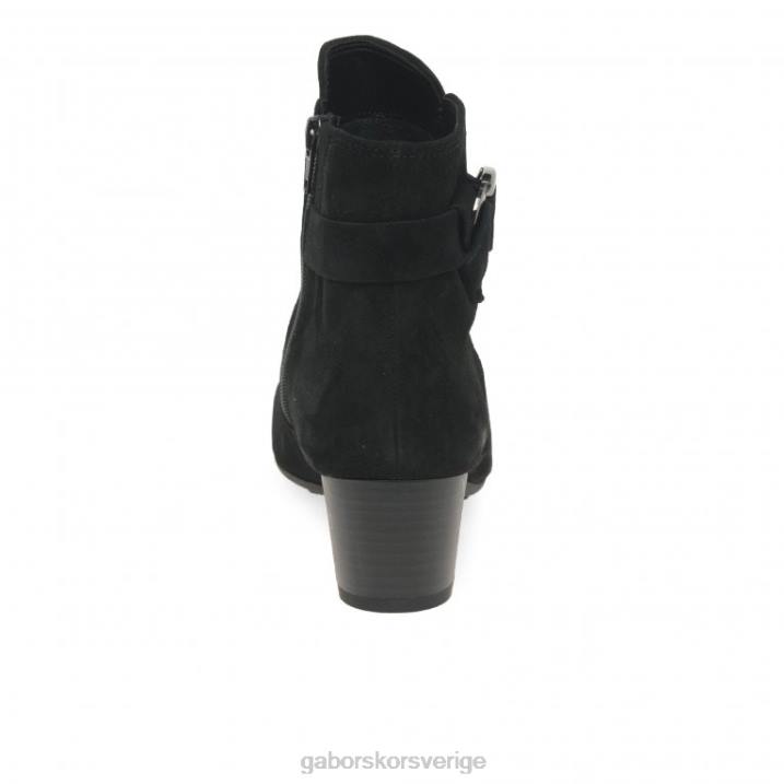 svart mocka Skodon Gabor kvinnor hampa ankelstövlar 82BP202