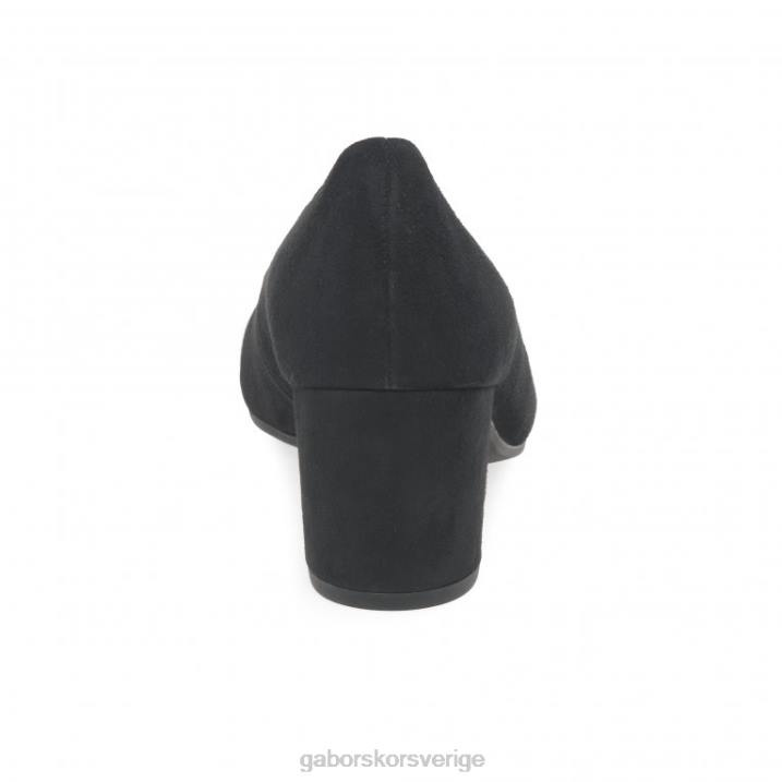 svart mocka Skodon Gabor kvinnor kayo domstol skor 82BP67