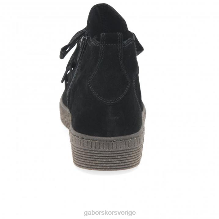 svart mocka Skodon Gabor kvinnor lansa ankelstövlar 82BP230