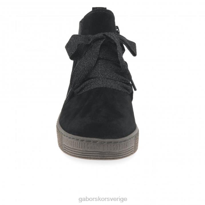 svart mocka Skodon Gabor kvinnor lansa ankelstövlar 82BP230