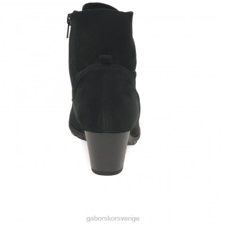 svart nubuck Skodon Gabor kvinnor optimala stövlar 82BP247