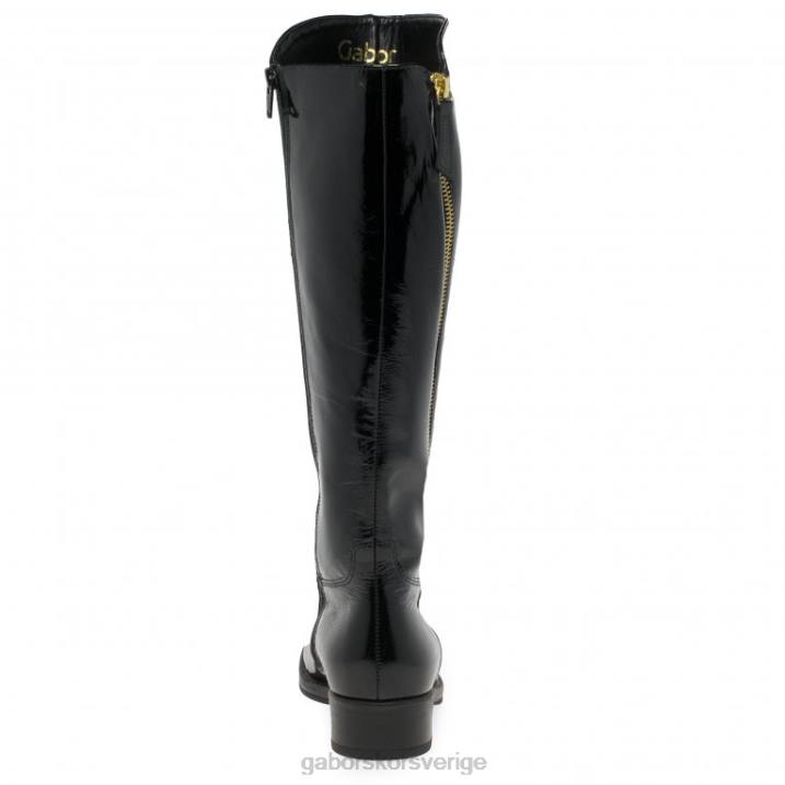 svart patent Skodon Gabor kvinnor adelina knähöga stövlar 82BP281
