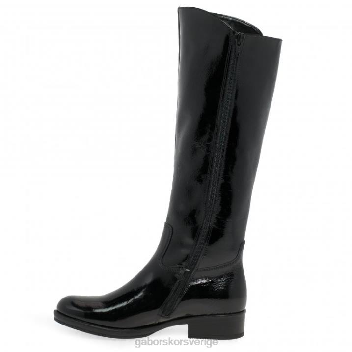 svart patent Skodon Gabor kvinnor adelina knähöga stövlar 82BP281