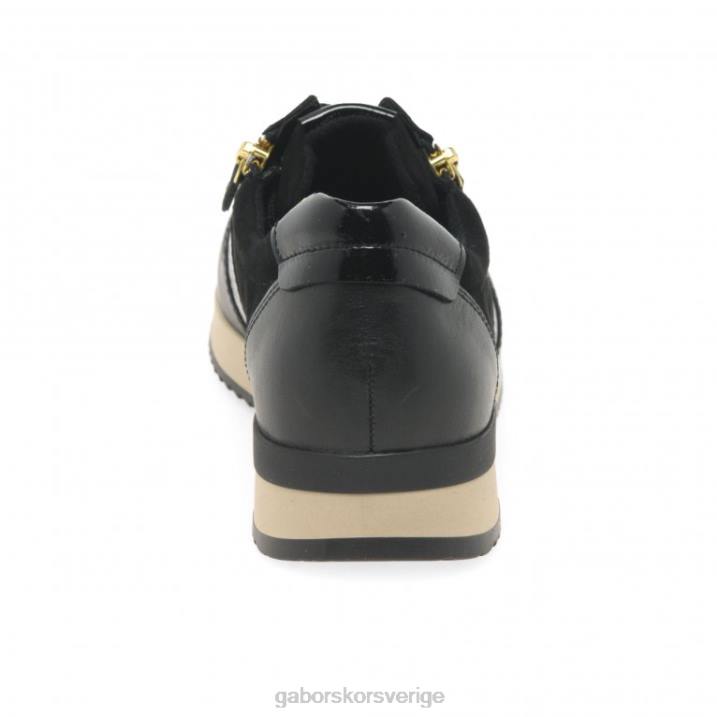 svart/mocka/patent Skodon Gabor kvinnor lulea fritidsskor 82BP150