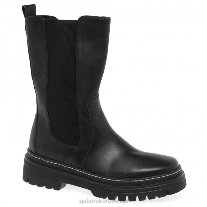 svart/vit söm Skodon Gabor kvinnor gaby kalvlånga stövlar 82BP259