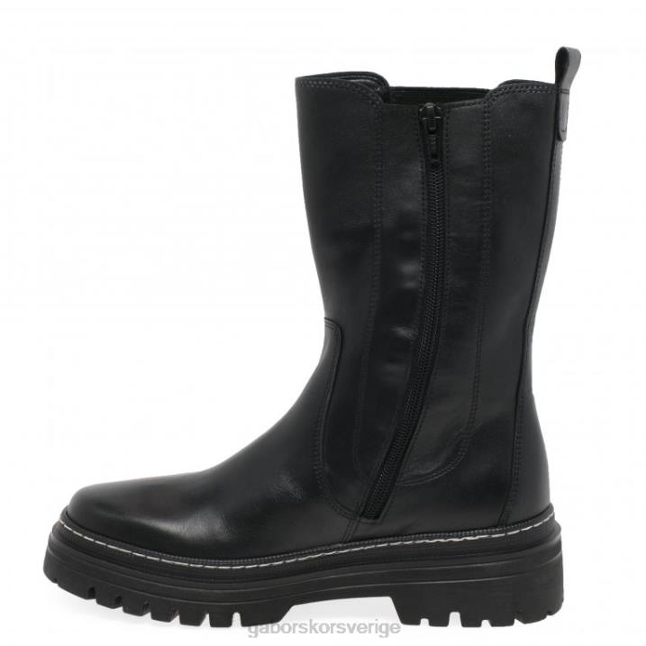svart/vit söm Skodon Gabor kvinnor gaby kalvlånga stövlar 82BP259