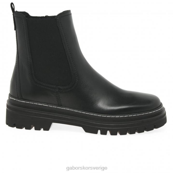svart/vit söm Skodon Gabor kvinnor gazania chelsea stövlar 82BP236