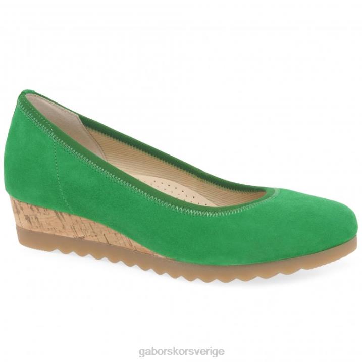 verde mocka Skodon Gabor kvinnor epworth skor med låg kilklack 82BP119