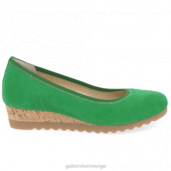 verde mocka Skodon Gabor kvinnor epworth skor med låg kilklack 82BP119