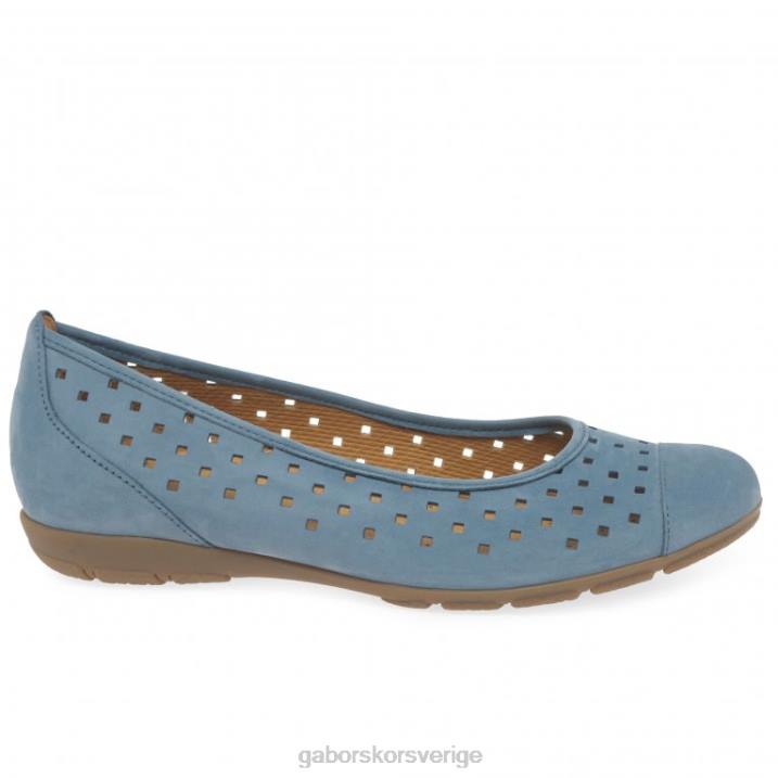 wallaby fumo Skodon Gabor kvinnor fritidsskor med volang med stansade detaljer 82BP76