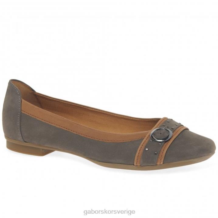 wallaby/konjak Skodon Gabor kvinnor michelle casual pumps med dubbspänne 82BP95