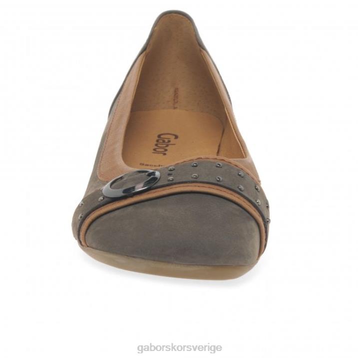 wallaby/konjak Skodon Gabor kvinnor michelle casual pumps med dubbspänne 82BP95